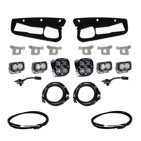 Baja Designs 2021+ Ford Bronco Clear SAE Fog Pocket Kit w/Upfitter Baja Designs Fog Lights  AXOPROS