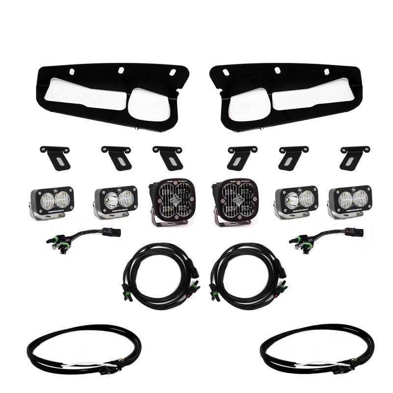 Baja Designs 2021+ Ford Bronco Clear SAE Fog Pocket Kit w/Upfitter Baja Designs Fog Lights  AXOPROS