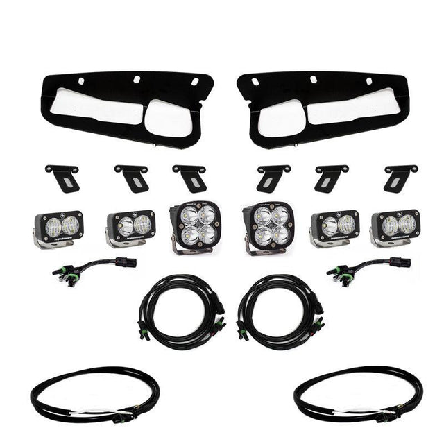 Baja Designs 2021+ Ford Bronco Fog Pocket Kit 21-Up Pro w/Upfitter Baja Designs Fog Lights  AXOPROS