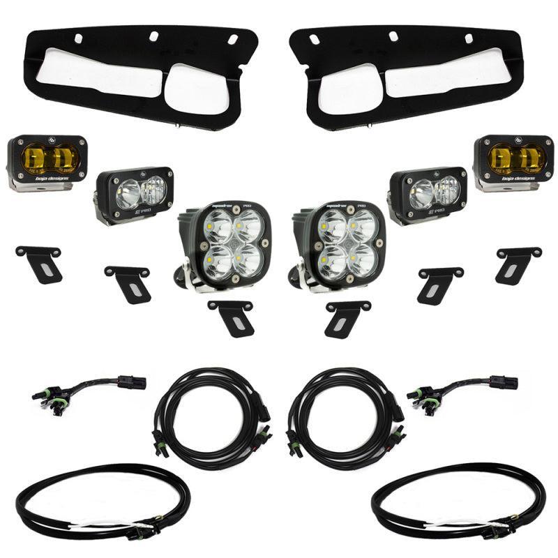Baja Designs 21-22 Ford Bronco w/Steel Bumper S2 SAE Pro Fog Pocket Light Kit - Amber Baja Designs Light Bars & Cubes  AXOPROS