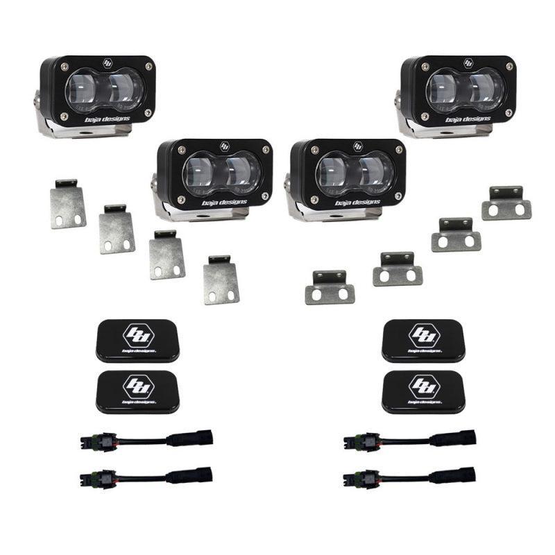 Baja Designs 21-22 Ford F-150 Raptor S2 SAE Dual Fog Pocket Light Kit - Clear Baja Designs Light Bars & Cubes  AXOPROS