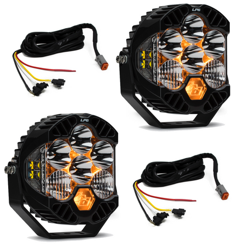 Baja Designs Jeep JL/JT Rubicon Steel Bumper LED Light Kit LP6 w/Upfitter Baja Designs Light Bars & Cubes  AXOPROS