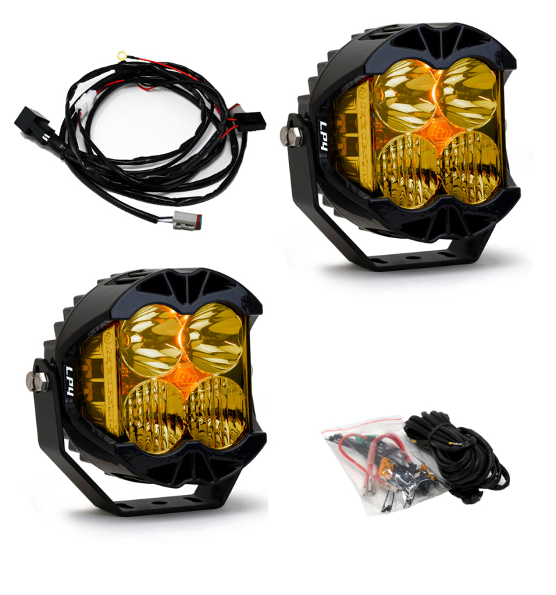 Baja Designs LP4 Pro Driving/Combo LED - Amber (Pair) Baja Designs Light Bars & Cubes  AXOPROS