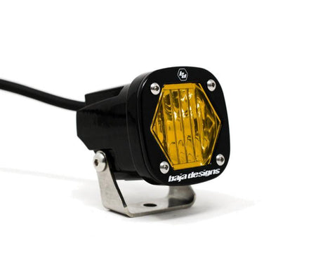 Baja Designs S1 Amber Wide Cornering LED Light w/ Mounting Bracket Single Baja Designs Light Bars & Cubes  AXOPROS
