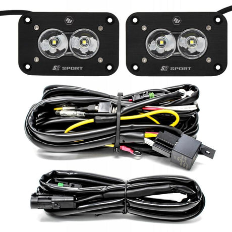 Baja Designs S2 Sport Flush Mount Work/Scene Pattern LED Work Light - Clear Baja Designs Light Bars & Cubes  AXOPROS