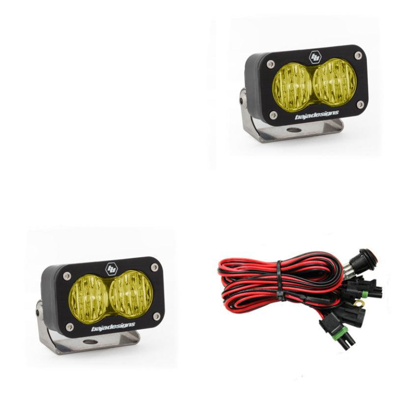 Baja Designs S2 Sport Wide Cornering Pattern Pair LED Work Light - Amber Baja Designs Light Bars & Cubes  AXOPROS