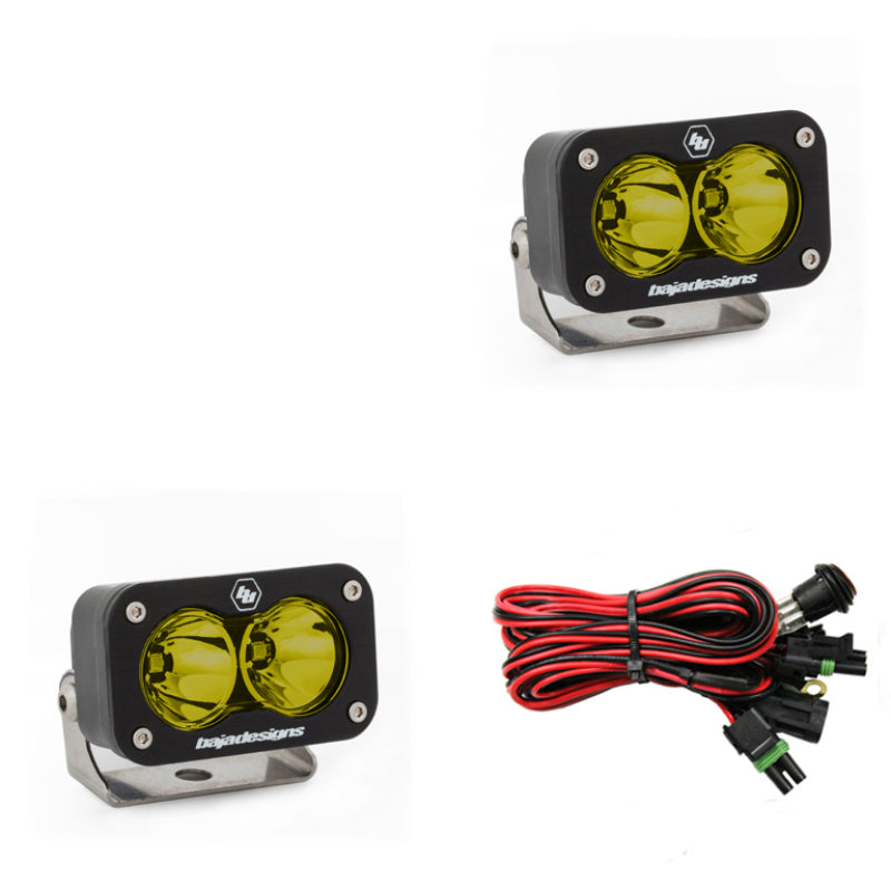 Baja Designs S2 Sport Work/Scene Pattern Pair LED Work Light - Amber Baja Designs Light Bars & Cubes  AXOPROS