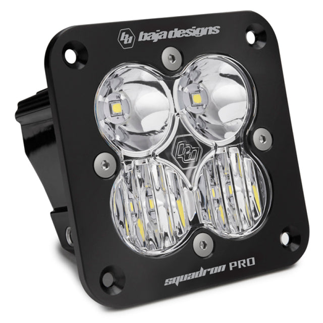 Baja Designs Squadron Pro Driving/Combo Pattern Flush Mount Black LED Light Pod - Clear Baja Designs Light Bars & Cubes  AXOPROS