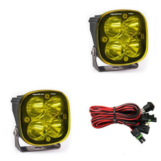 Baja Designs Squadron Pro Series Spot Pattern LED Light Pods - Amber Baja Designs Light Bars & Cubes  AXOPROS