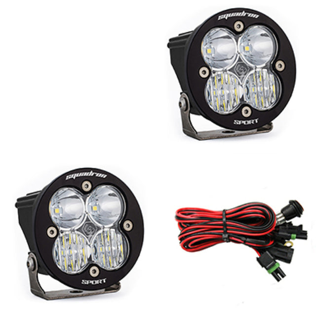 Baja Designs Squadron R Sport Driving/Combo Pair LED Light Pods - Clear Baja Designs Light Bars & Cubes  AXOPROS