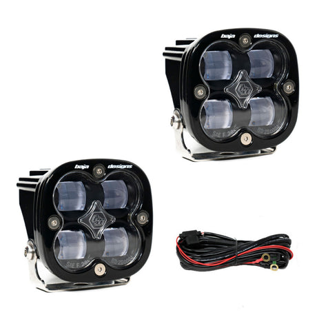 Baja Designs Squadron SAE LED Auxiliary Light Pod Pair - Clear Baja Designs Light Bars & Cubes  AXOPROS