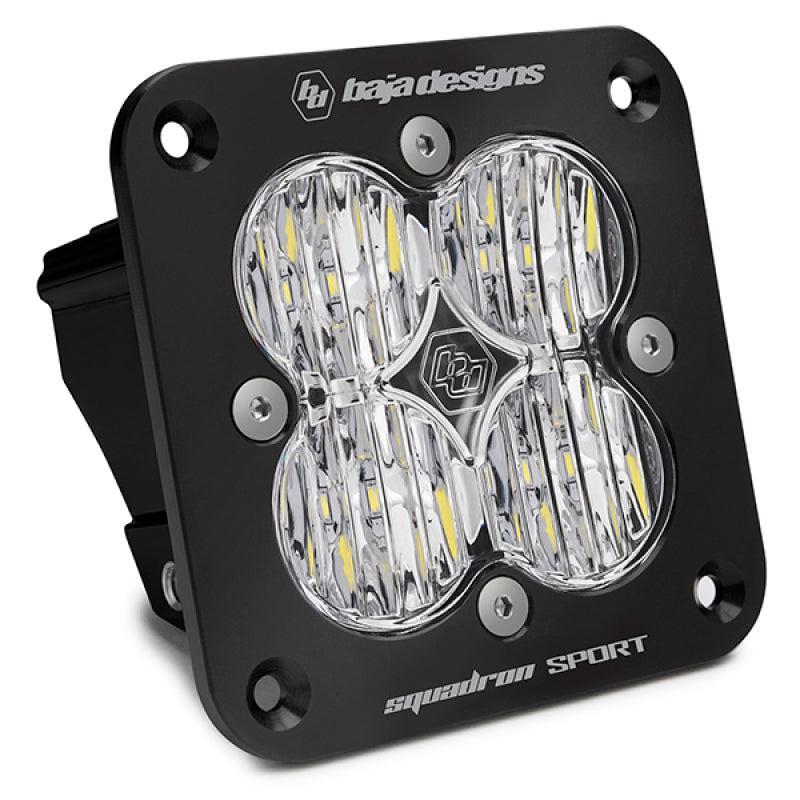 Baja Designs Squadron Sport Black Wide Cornering Pattern Flush Mount LED Light Pod - Clear Baja Designs Light Bars & Cubes  AXOPROS