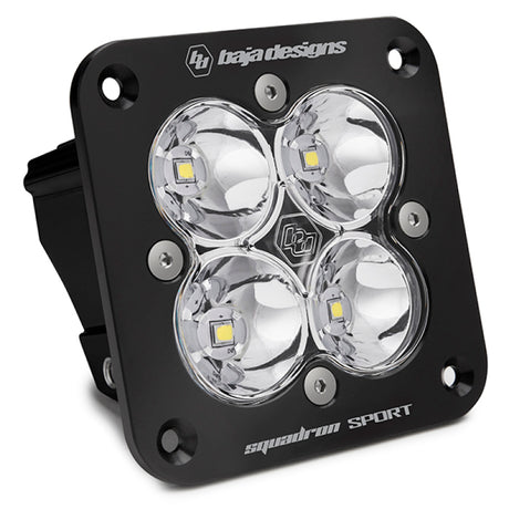Baja Designs Squadron Sport Work/Scene Pattern Black Flush Mount LED Light Pod - Clear Baja Designs Light Bars & Cubes  AXOPROS