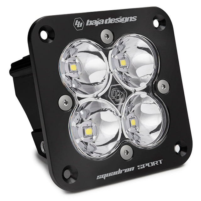 Baja Designs Squadron Sport Work/Scene Pattern Black Flush Mount LED Light Pod - Clear Baja Designs Light Bars & Cubes  AXOPROS