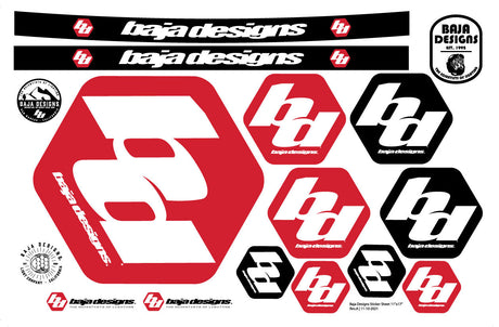 Baja Designs Sticker Sheet Baja Designs Promotional Item  AXOPROS