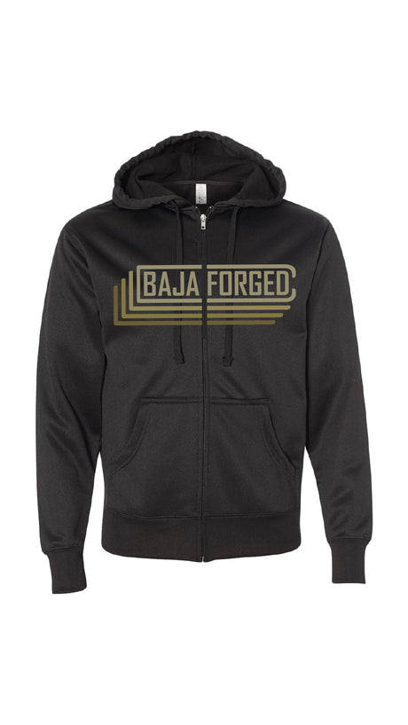 BAJA FORGED POLY-TECH HOODED FULL-ZIP SWEATSHIRT - BLACK - M Baja Forged Hoodie  AXOPROS