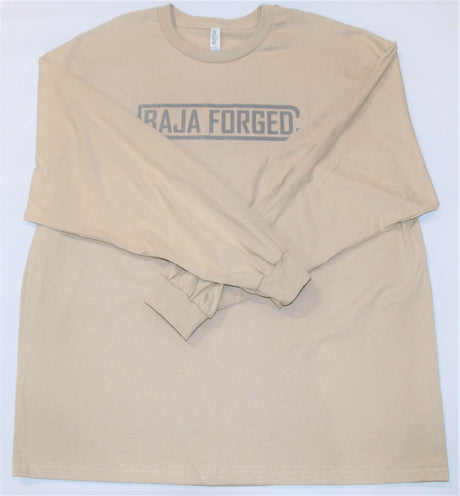 BAJA FORGED UNISEX LONG SLEEVE T-SHIRT - SAND - XL Baja Forged T-Shirt  AXOPROS