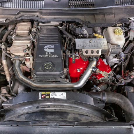 Banks Power 07.5-12 Ram Cab Chassis 6.7L Diesel Monster-Ram Intake System w/Fuel Line - Red Banks Power Short Ram Air Intakes  AXOPROS