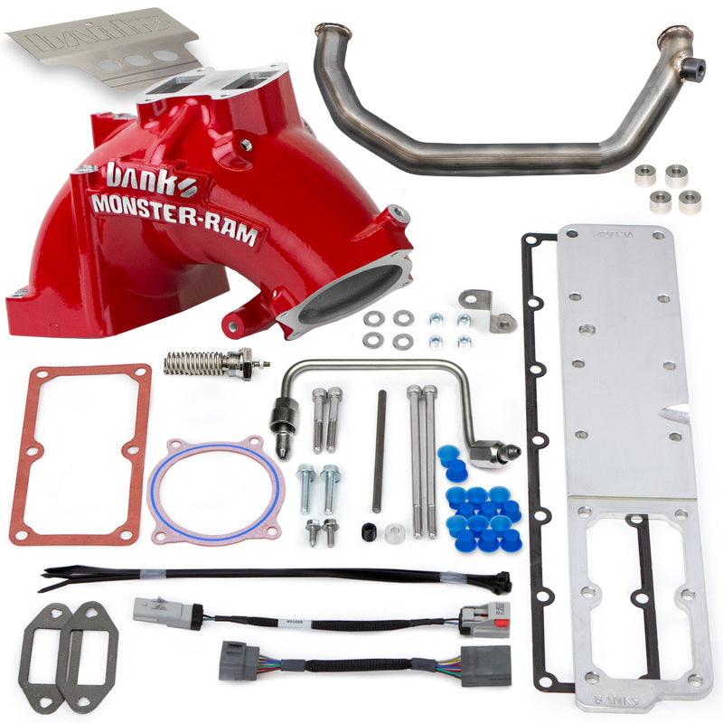 Banks Power 07.5-12 Ram Cab Chassis 6.7L Diesel Monster-Ram Intake System w/Fuel Line - Red Banks Power Short Ram Air Intakes  AXOPROS