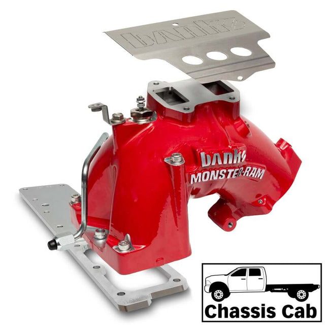 Banks Power 13-18 Dodge RAM 6.7L Monster-Ram Intake System W/Fuel Line-Chassis Cab Red Banks Power Short Ram Air Intakes  AXOPROS