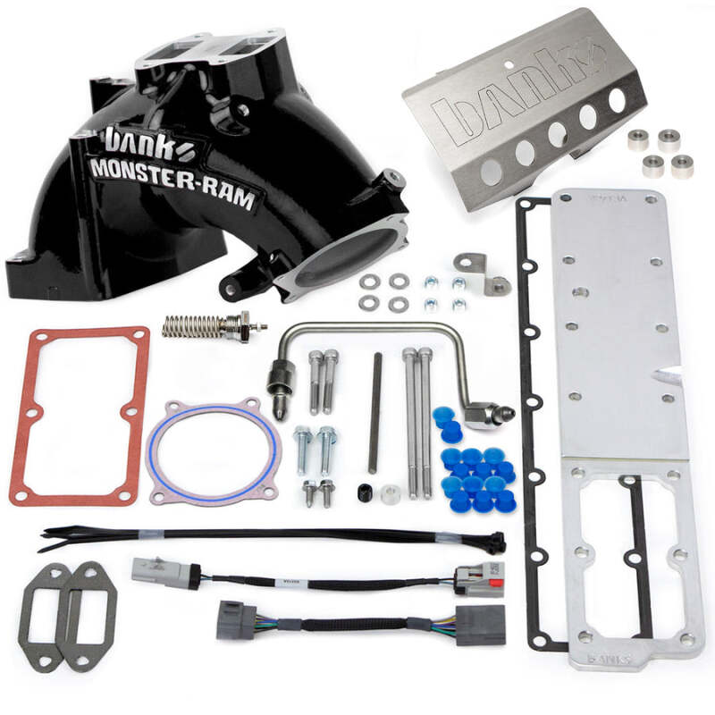 Banks Power 13-18 Ram 6.7L Monster-Ram Intake System Gen-2 w/Fuel Line - Black w/Heater System Banks Power Short Ram Air Intakes  AXOPROS