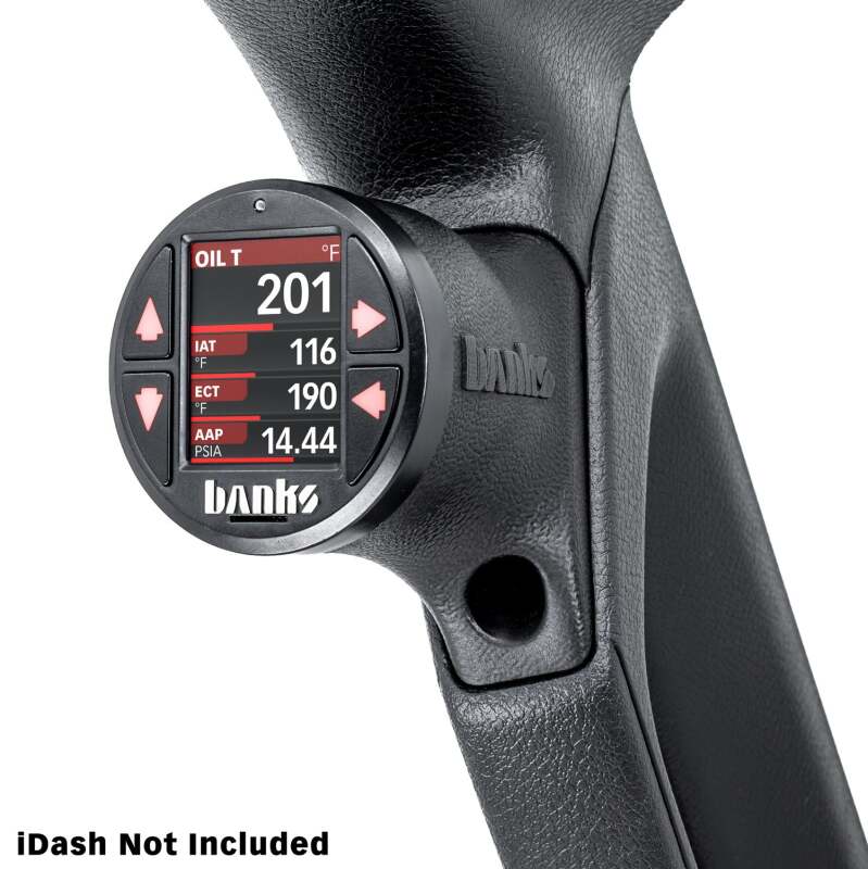 Banks Power 18-23 Jeep Wrangler/Gladiator - iDash Stealth Single Gauge Pod Kit Banks Power Gauge Pods  AXOPROS
