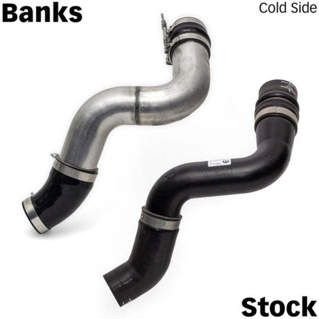 Banks Power 19-21 Ram 2500/3500 6.7L Cummins Boost Tube Upgrade Kit - Red Raw Finish Banks Power Intercooler Ducting  AXOPROS