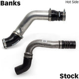 Banks Power 19-21 Ram 2500/3500 6.7L Cummins Boost Tube Upgrade Kit - Red Raw Finish Banks Power Intercooler Ducting  AXOPROS