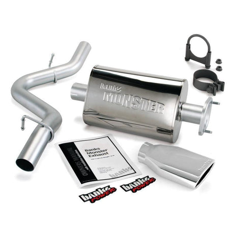 Banks Power 91-95 Jeep 4.0L Wrangler Monster Exhaust System - SS Single Exhaust w/ Chrome Tip Banks Power Catback  AXOPROS