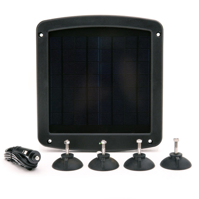 Battery Tender 12V 5W Solar Battery Charger w/Windshield Mount Battery Tender Battery Chargers  AXOPROS