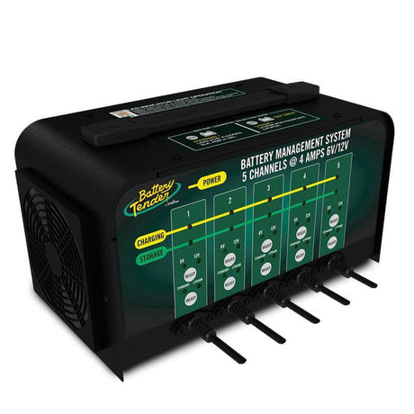 Battery Tender 5 Bank 6V/12V 4AMP Selectable Battery Charger Battery Tender Battery Chargers  AXOPROS