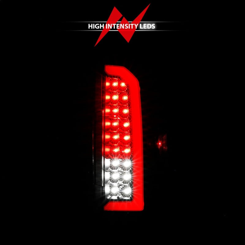 ANZO 15-21 Chevrolet Colorado Full LED Tail Lights w/ Red Lightbar Black Housing Clear Lens ANZO Tail Lights  AXOPROS