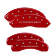 MGP 4 Caliper Covers Engraved Front & Rear Gen 5/Camaro Red finish silver ch MGP Caliper Covers  AXOPROS