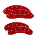 MGP 4 Caliper Covers Engraved Front & Rear Gen 5/Camaro Red finish silver ch MGP Caliper Covers  AXOPROS