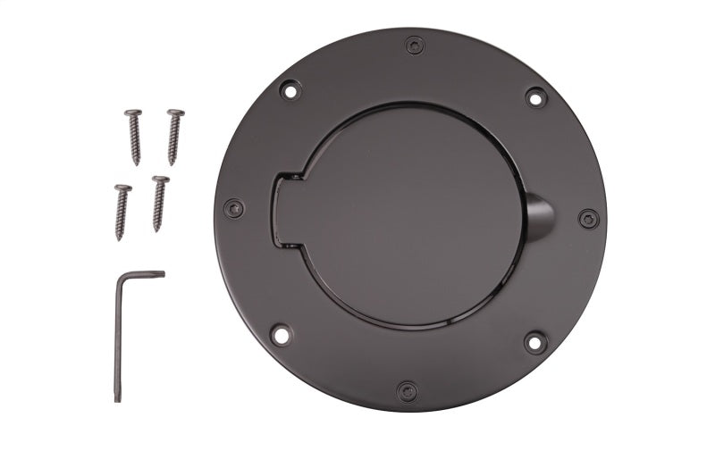Rugged Ridge Non-Locking Gas Cap Door Black 97-06 Jeep Wrangler Rugged Ridge Fuel Caps  AXOPROS