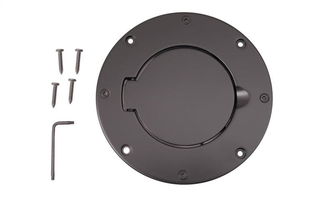 Rugged Ridge Non-Locking Gas Cap Door Black 97-06 Jeep Wrangler Rugged Ridge Fuel Caps  AXOPROS