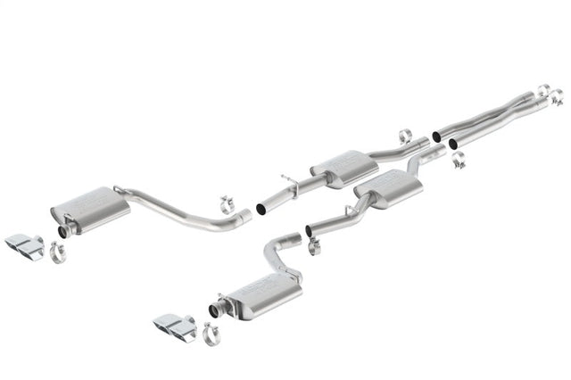 Borla 15-16 Dodge Challenger R/T 5.7L Dual Rectangle Angle Cut Dual Split Rear Exit ATAK Exhaust Borla Catback  AXOPROS