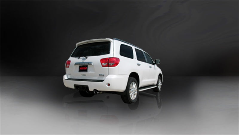 Corsa 2008-2017 Toyota Sequoia 5.7L V8 Touring Cat-Back Exhaust w/Black 4in Tip CORSA Performance Catback  AXOPROS