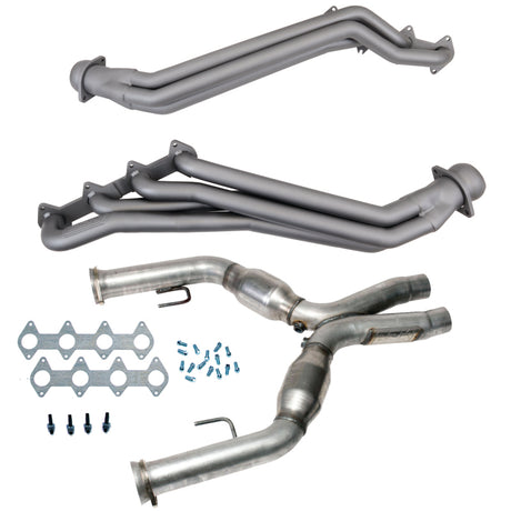 BBK 05-10 Ford Mustang GT 1 5/8 Long Tube Headers w/High Flow Catted X-Pipe (Ti Ceramic) BBK Headers & Manifolds  AXOPROS
