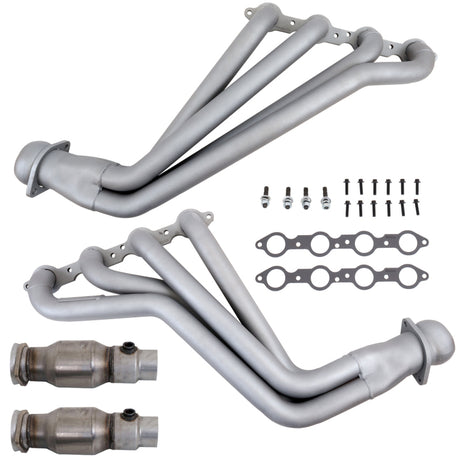 BBK 10-15 Camaro LS3 L99 Long Tube Exhaust Headers With Converters - 1-3/4 Chrome BBK Headers & Manifolds  AXOPROS
