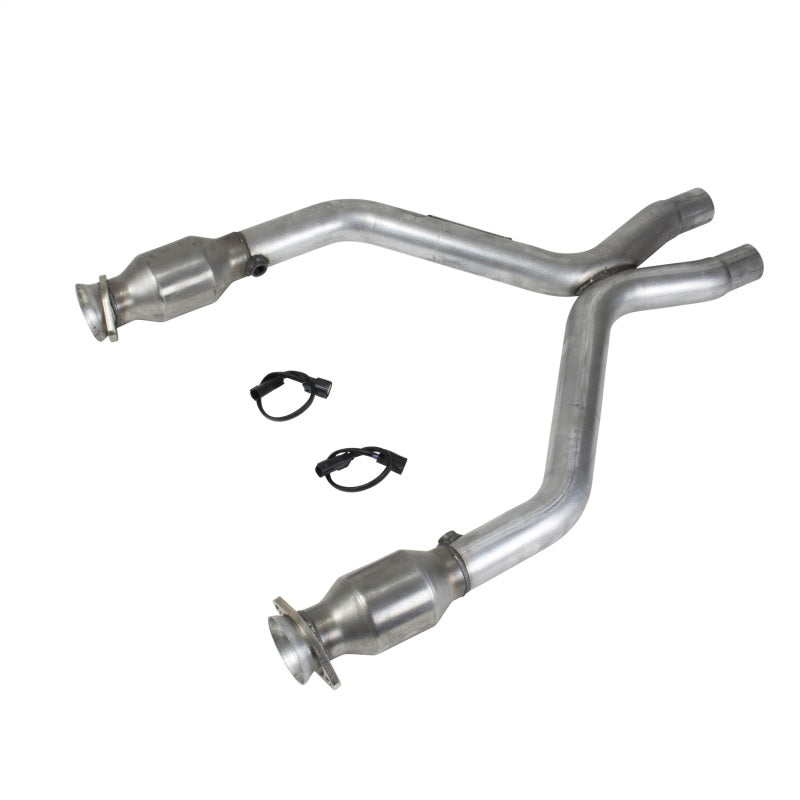 BBK 11-14 Mustang 3.7 V6 Short Mid X Pipe With Catalytic Converters 2-1/2 For BBK Long Tube Headers BBK X Pipes  AXOPROS