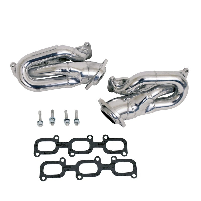 BBK 11-15 Ford Mustang 3.7L Shorty Tuned Length Headers - 1-5/8 Silver Ceramic (CARB EO 11-14 Only) BBK Headers & Manifolds  AXOPROS