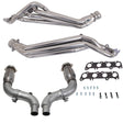BBK 15-23 Ford Mustang GT 1-3/4 Long Tube Headers w/High Flow Catted Mid Pipe (Silver Ceramic) BBK Headers & Manifolds  AXOPROS
