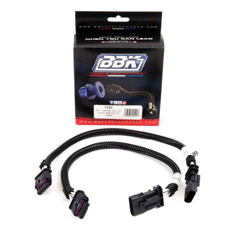 BBK 18-20 Ford Mustang GT O2 Sensor Wire Harness Extensions 16in (Pair) BBK Gauge Components  AXOPROS