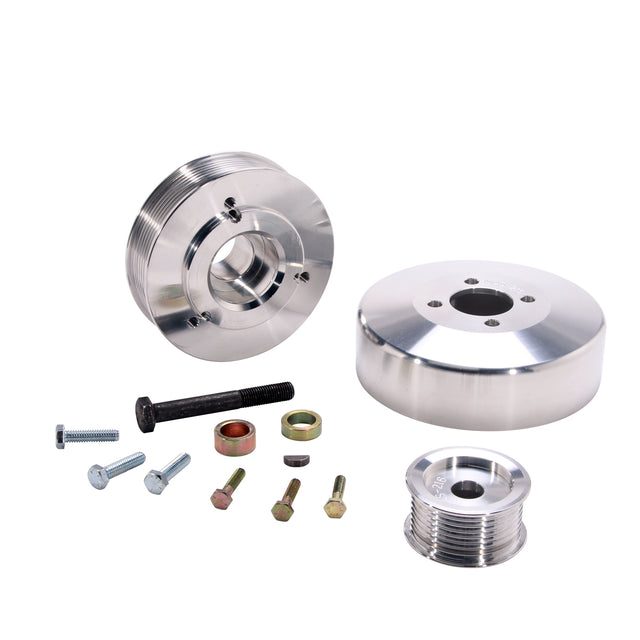 BBK 1997-2004 FORD 4.6L/5.4L F-SERIES/EXPED 3 PC UNDER DRIVE PULLEYS (ALUMINUM) BBK Performance Parts Engine Under Drive Pulley Kit  AXOPROS