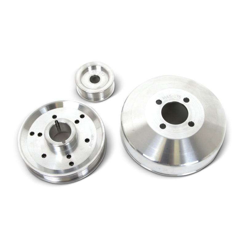 BBK 96-01 Mustang 4.6 GT Cobra Underdrive Pulley Kit - Lightweight CNC Billet Aluminum (3pc) BBK Pulleys - Crank, Underdrive  AXOPROS
