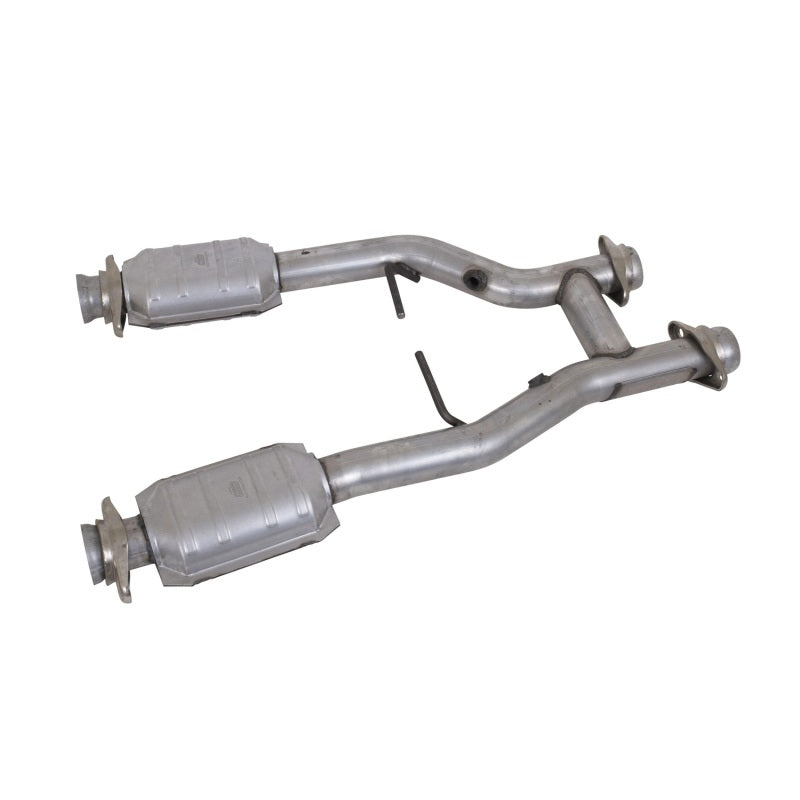 BBK 96-04 Mustang 4.6 GT / Cobra Short Mid H Pipe w Catalytic Converters 2-1/2 For Long Tube Headers BBK H Pipes  AXOPROS