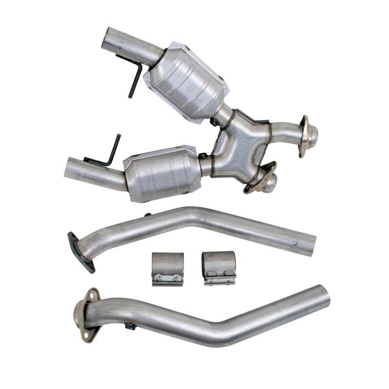 BBK 96-98 Mustang 4.6 GT High Flow X Pipe With Catalytic Converters - 2-1/2 BBK Catback  AXOPROS