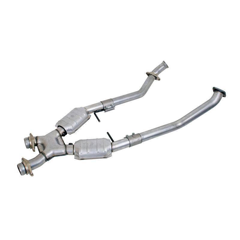 BBK 96-98 Mustang 4.6 GT High Flow X Pipe With Catalytic Converters - 2-1/2 BBK Catback  AXOPROS