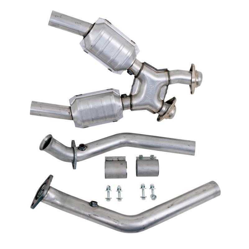 BBK 99-04 Mustang 4.6 GT / Cobra High Flow X Pipe With Catalytic Converters - 2-1/2 BBK Catback  AXOPROS
